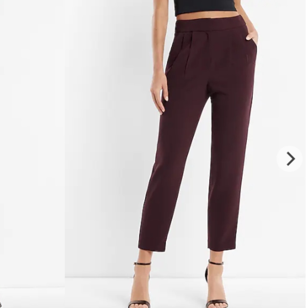 Super High Waisted Pleated Ankle Pant